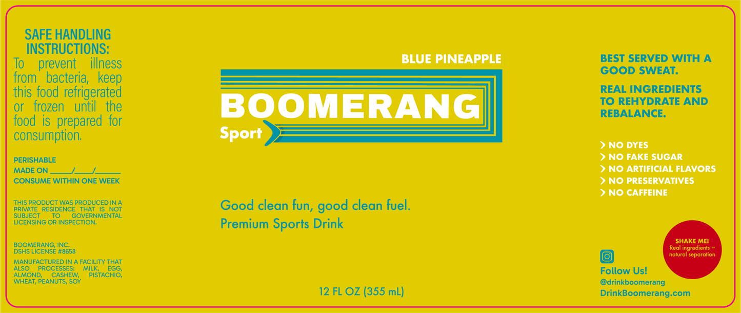 BOOMERANG Blue Pineapple - For 6/5/26 ATX Local Delivery or Pickup